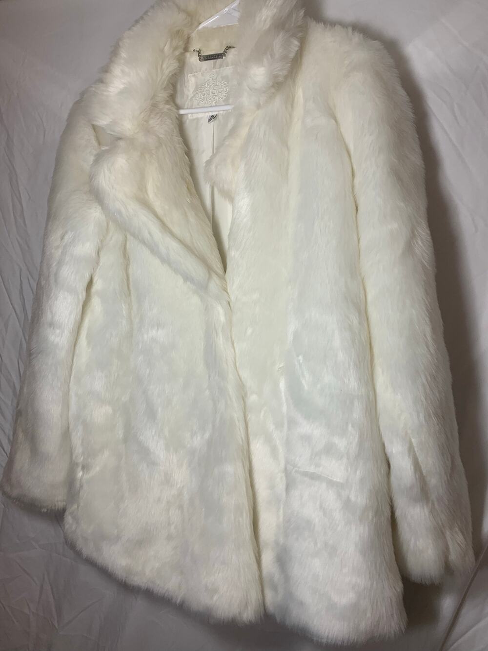 Plush Faux Fur Coat by Jou Jou